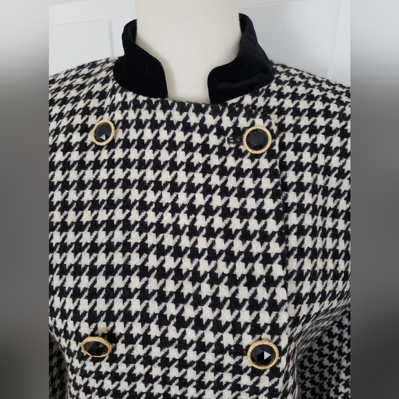 Vintage Jones New York Pure Wool Houndstooth Jacket - Picture 3 of 11